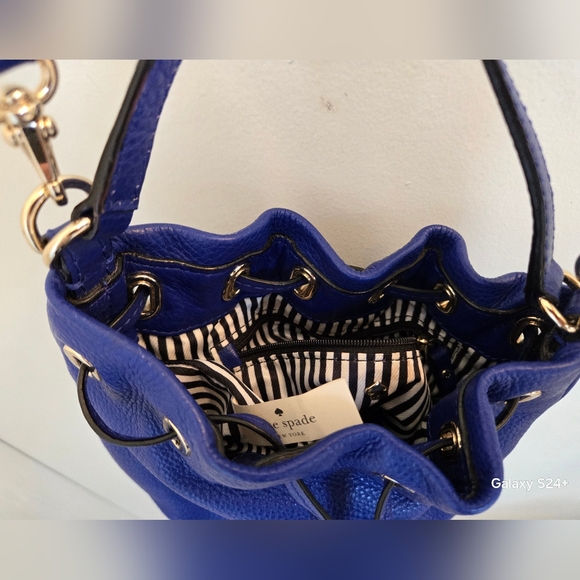 Kate Spade Royal Blue Small Bucket Bag Excellent condition! - Picture 5 of 11